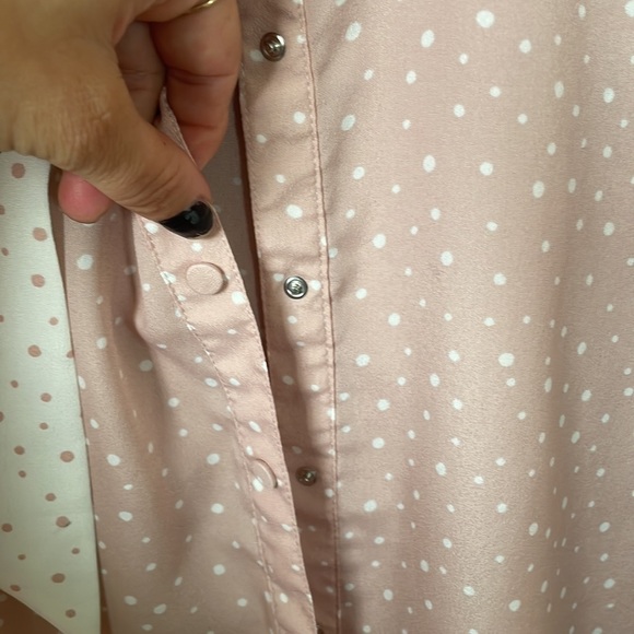 Jason Wu for Target Bow Neck Button Down Polka Dot Top Women’s Medium M - Picture 7 of 7